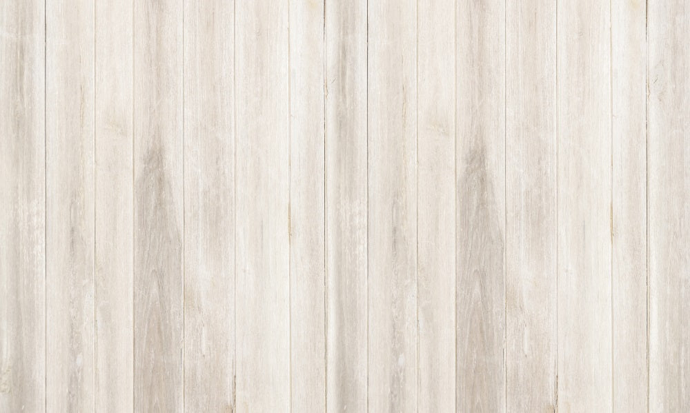 Kate White Wood Plank Texture Rubber Floor Mat
