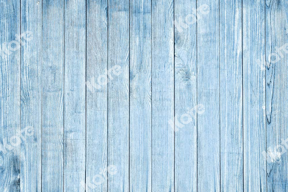 Kate Old Blue Wood Texture Rubber Floor Mat Designed by Kate Image