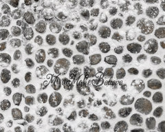 Christmas Winter Cobblestone Street Rubber Floor Mat for Photography ontworpen door Mini MakeBelieve