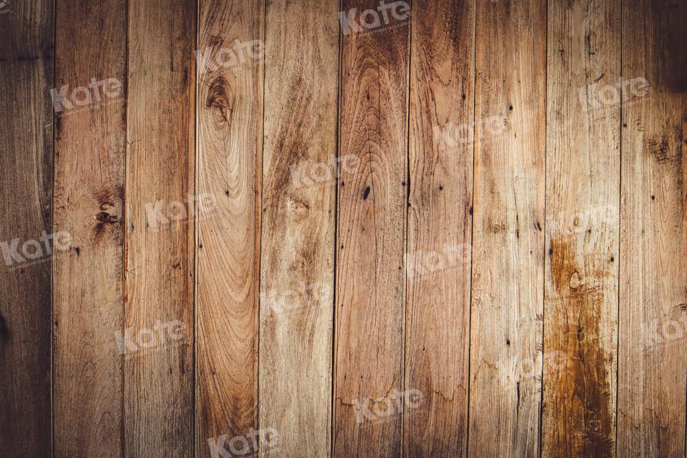 Kate Light Brown Wood Rubber Floor Mat