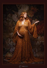 Kate Fine Art Retro Floral Backdrop for Maternity Photography - Kate Backdrop