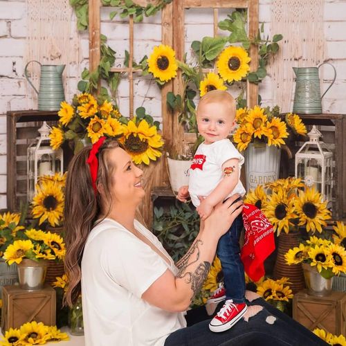 Kate Spring Sunflowers Backdrop Designed by Emetselch