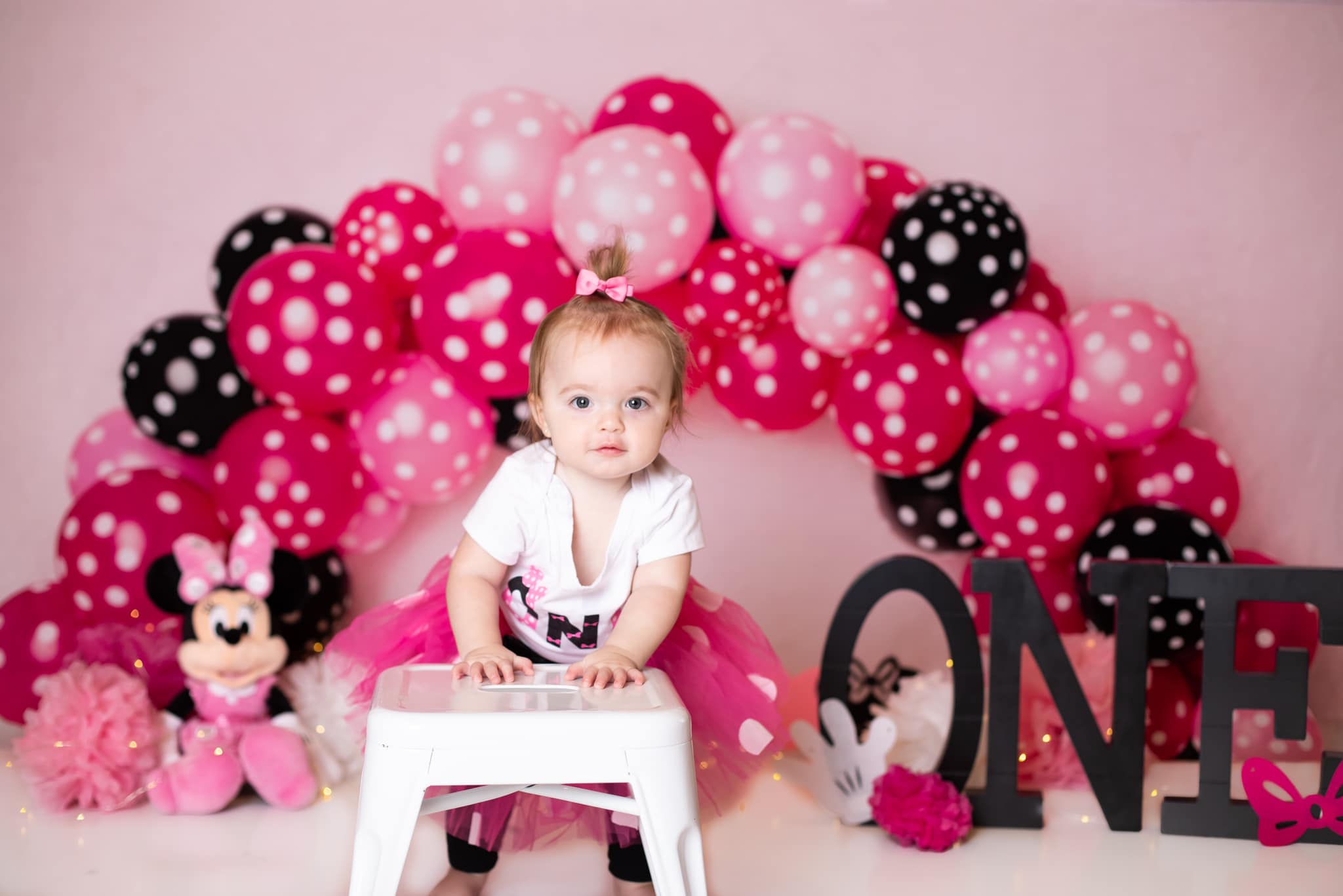 Kate Black Pink Balloons for Children Backdrop for Photography Designed by Kerry Anderson