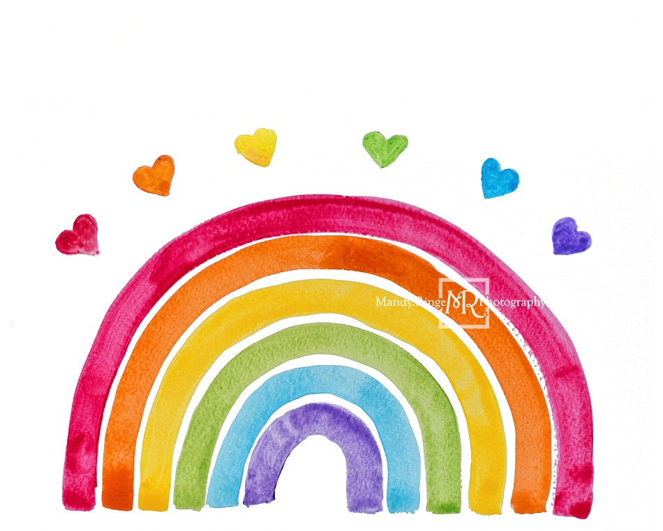 Kate Watercolor Rainbow Backdrop Designed by Mandy Ringe Photography