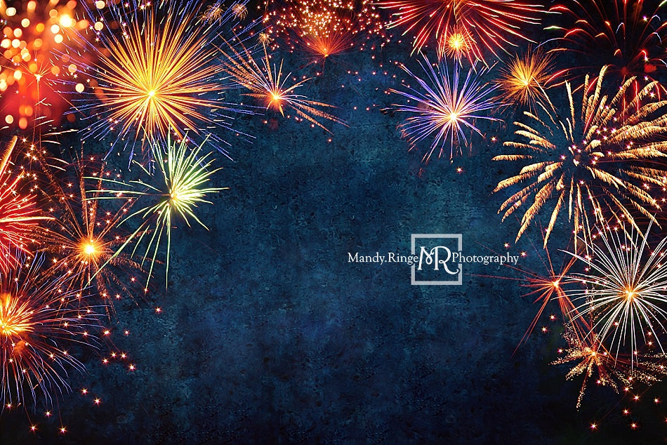 Kate Firework Celebration Happy New Year Backdrop Designed By Mandy Ringe Photography - Kate Backdrop