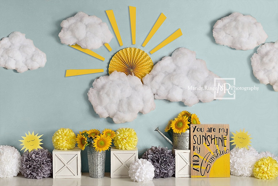 Kate Sunflower you are my Sunshine Children Backdrop Designed By Mandy Ringe Photography - Kate Backdrop