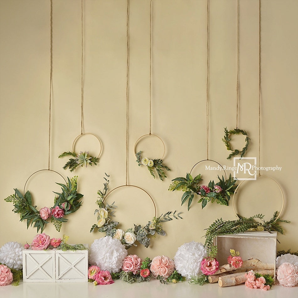 Kate Boho Spring/mother's Day Floral Hoops Backdrop Designed By Mandy Ringe Photography