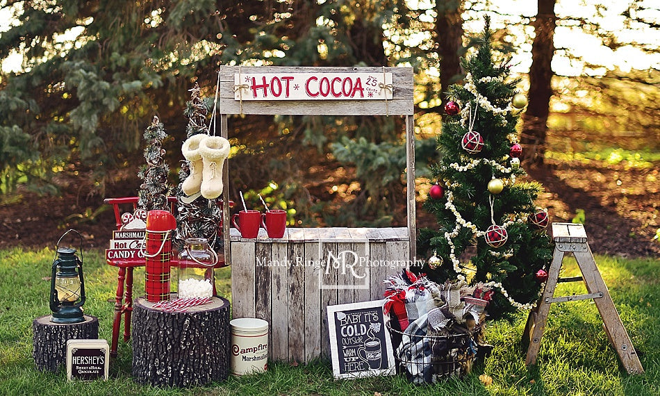 RTS Kate Hot Cocoa Stand Backdrop Designed by Mandy Ringe Photography
