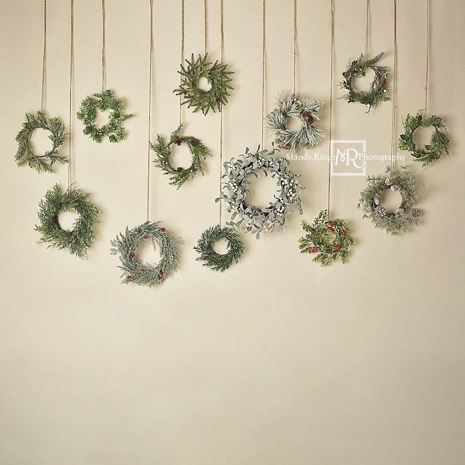 Kate Christmas Simple Wreath Backdrop Designed by Mandy Ringe Photography
