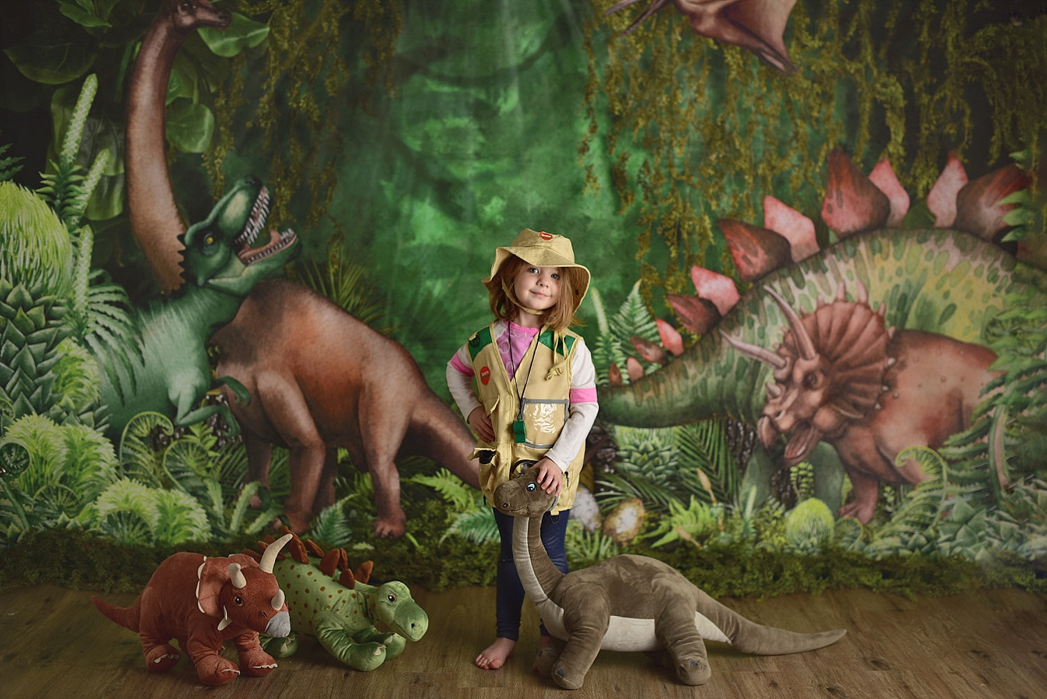 RTS Kate 7x5ft Jungle Adventure Dinosaurs Backdrop Designed by Mandy Ringe Photography