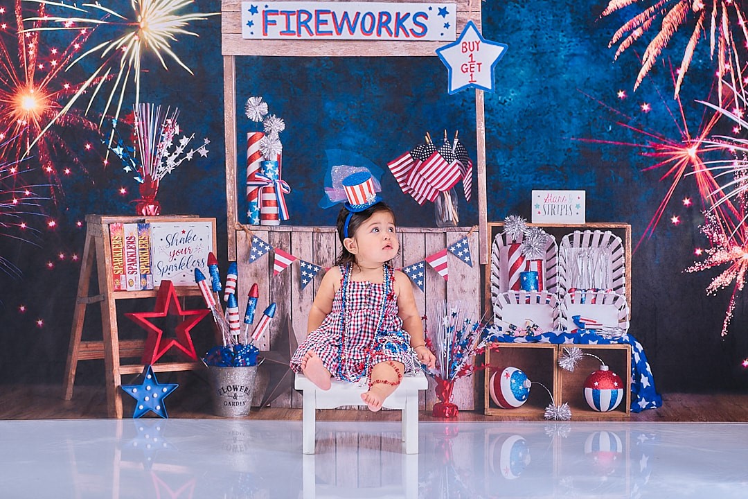 Kate 4th of July Backdrop Firework Stand Designed by Mandy Ringe Photography - Kate Backdrop