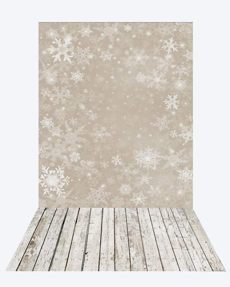 Katebackdrop¡êoKate Snow Backdrop for Photography +White wood floor mat