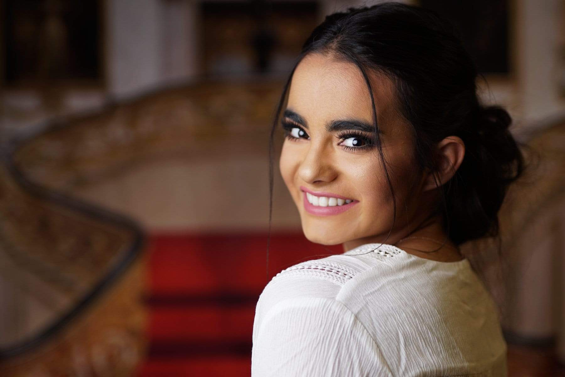 Kate Red Carpet Golden Wedding European Interior Backdrop - Katebackdrop