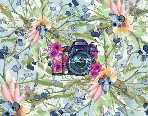 Katebackdrop£ºKate Blueberry Green Flowers Backdrop for Photography Designed By Leann West