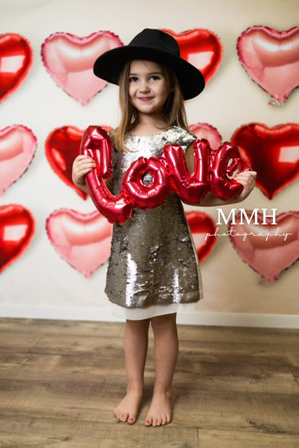 Kate I HEART You - Valentine's Day Heart Backdrop Designed by Melissa McCraw-Hummer