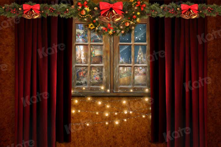 Kate Christmas Window Backdrop for Photography