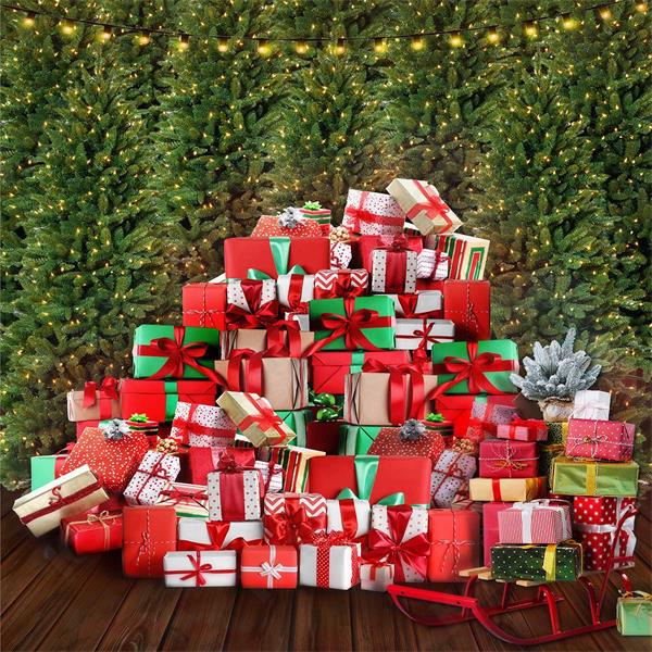 Kate Christmas Gifts Backdrop Tree Watch for Photography