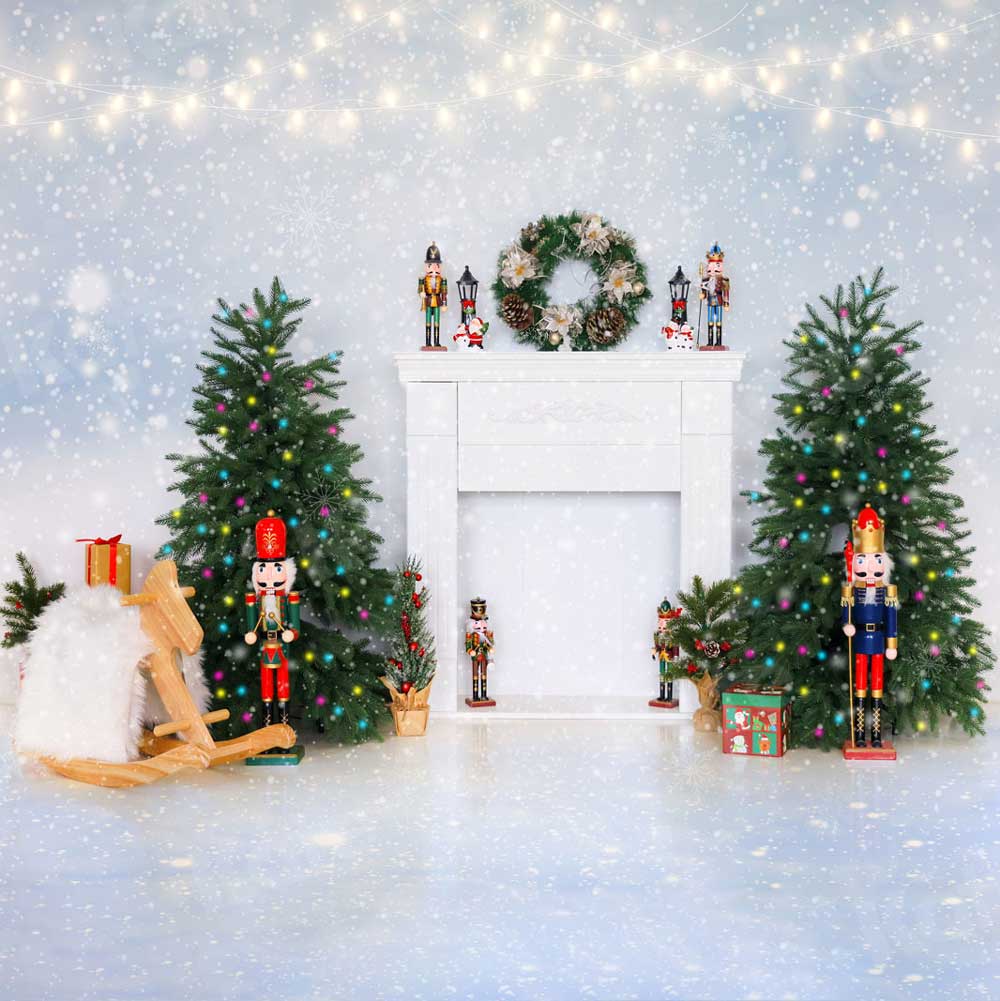 Kate Christmas Winter Backdrop Closet Snow for Photography