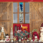 Kate Christmas Gifts Backdrop Wood Barn Door for Photography