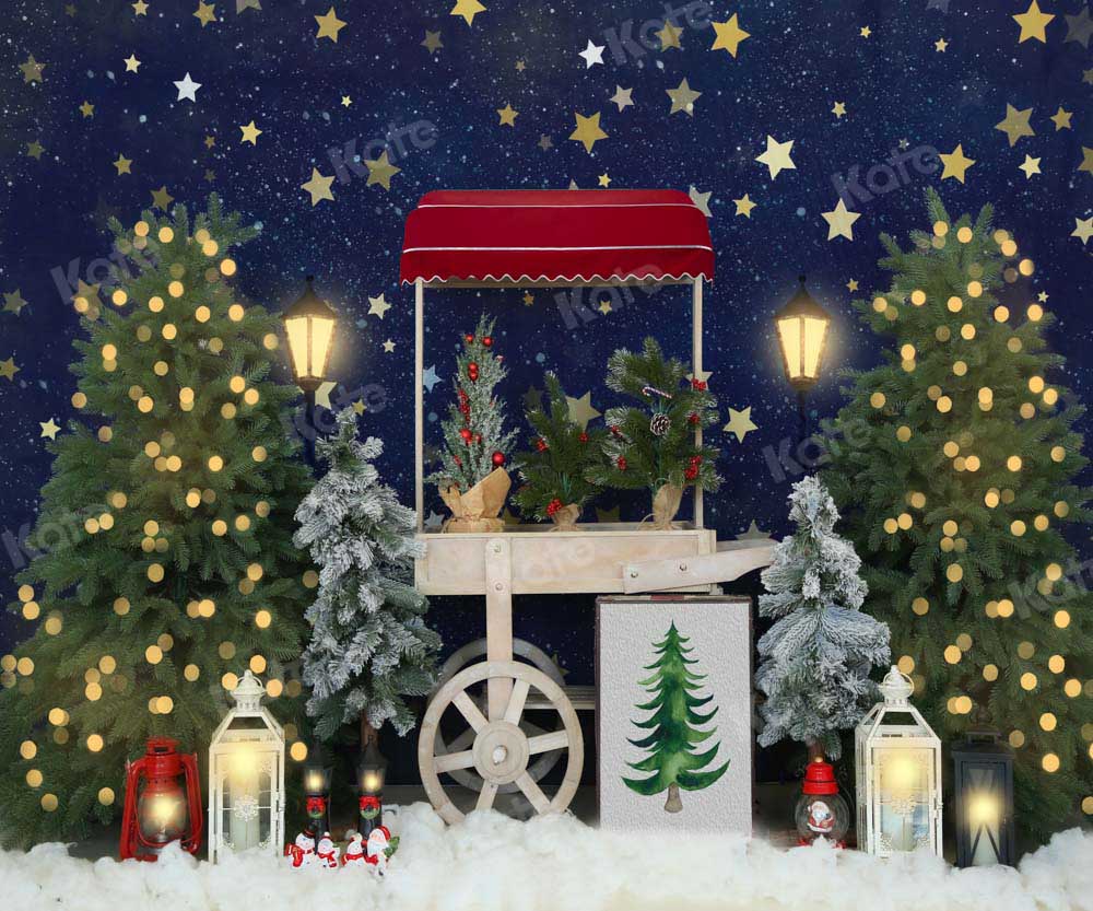 Kate Christmas Trees For Sale Backdrop Snow Winter Designed by Emetselch