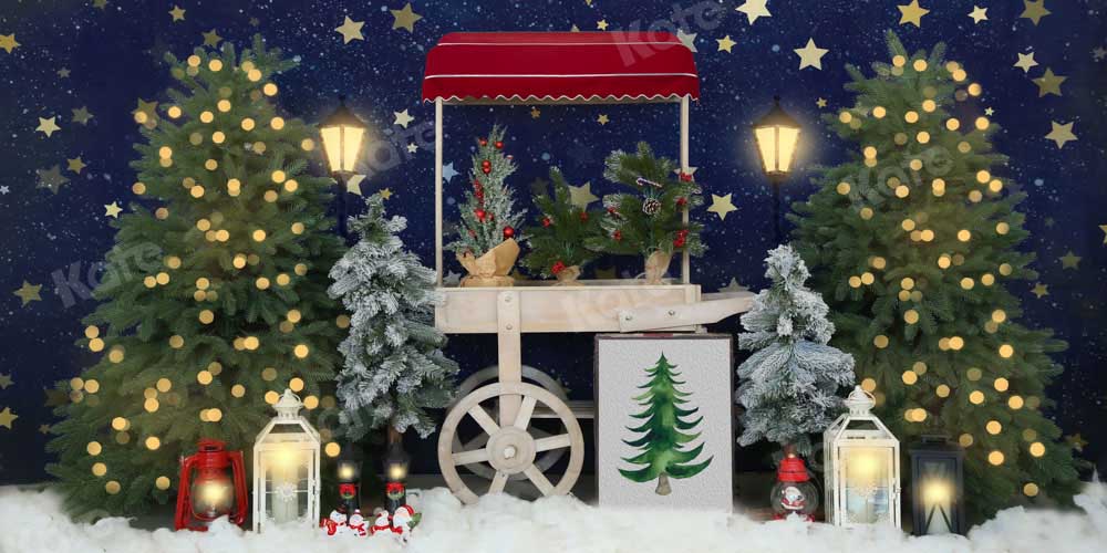 Kate Christmas Trees For Sale Backdrop Snow Winter Designed by Emetselch
