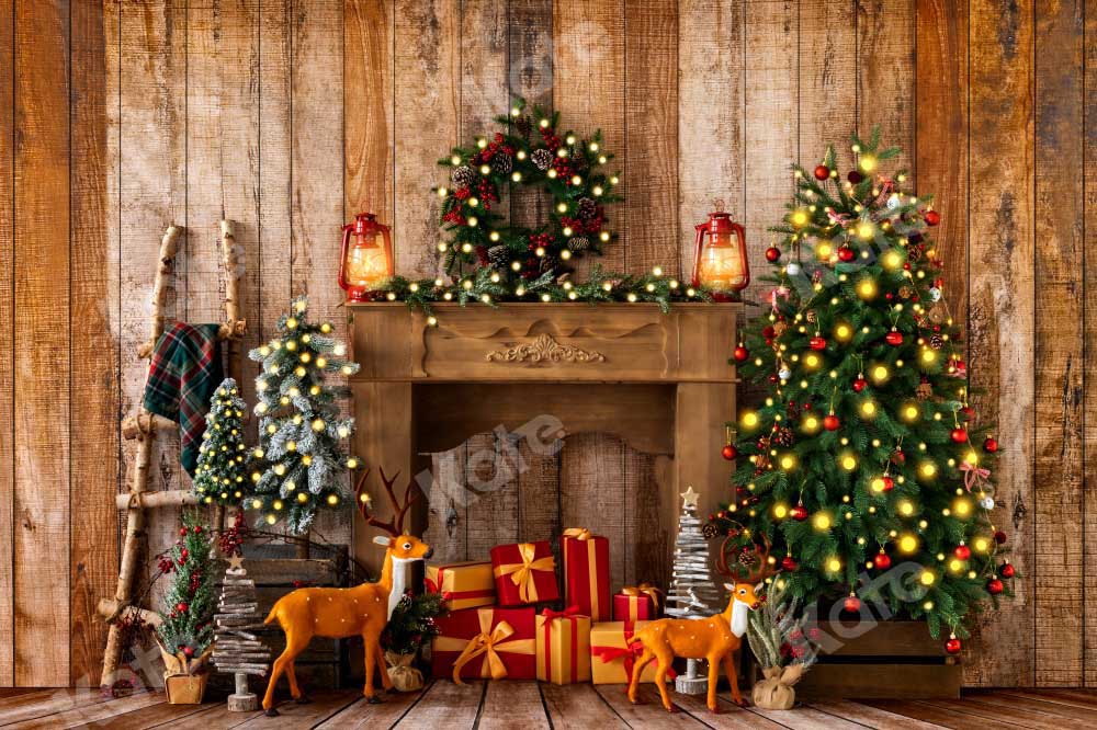 Kate Christmas Gifts Backdrop Wreath Elk Designed by Emetselch