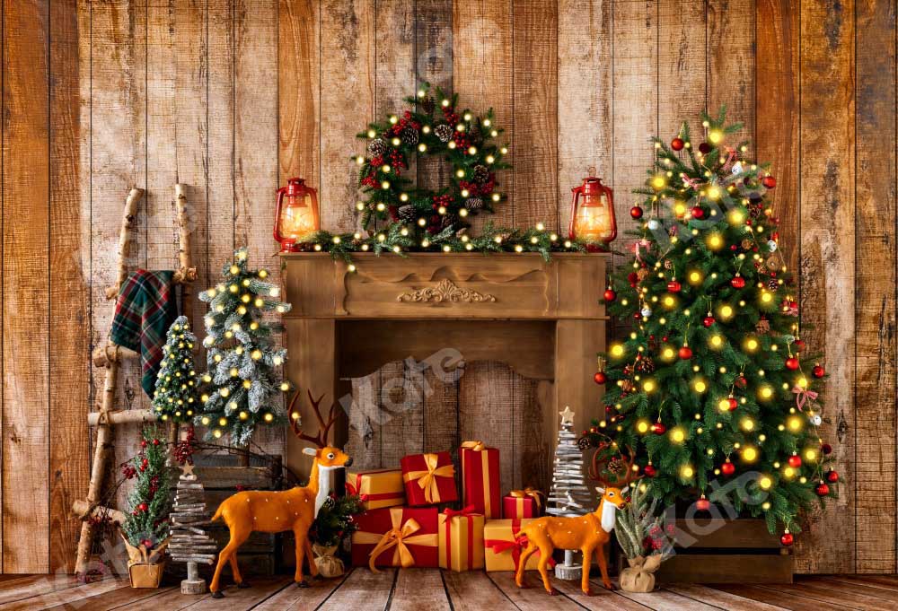 Kate Christmas Gifts Backdrop Wreath Elk Designed by Emetselch