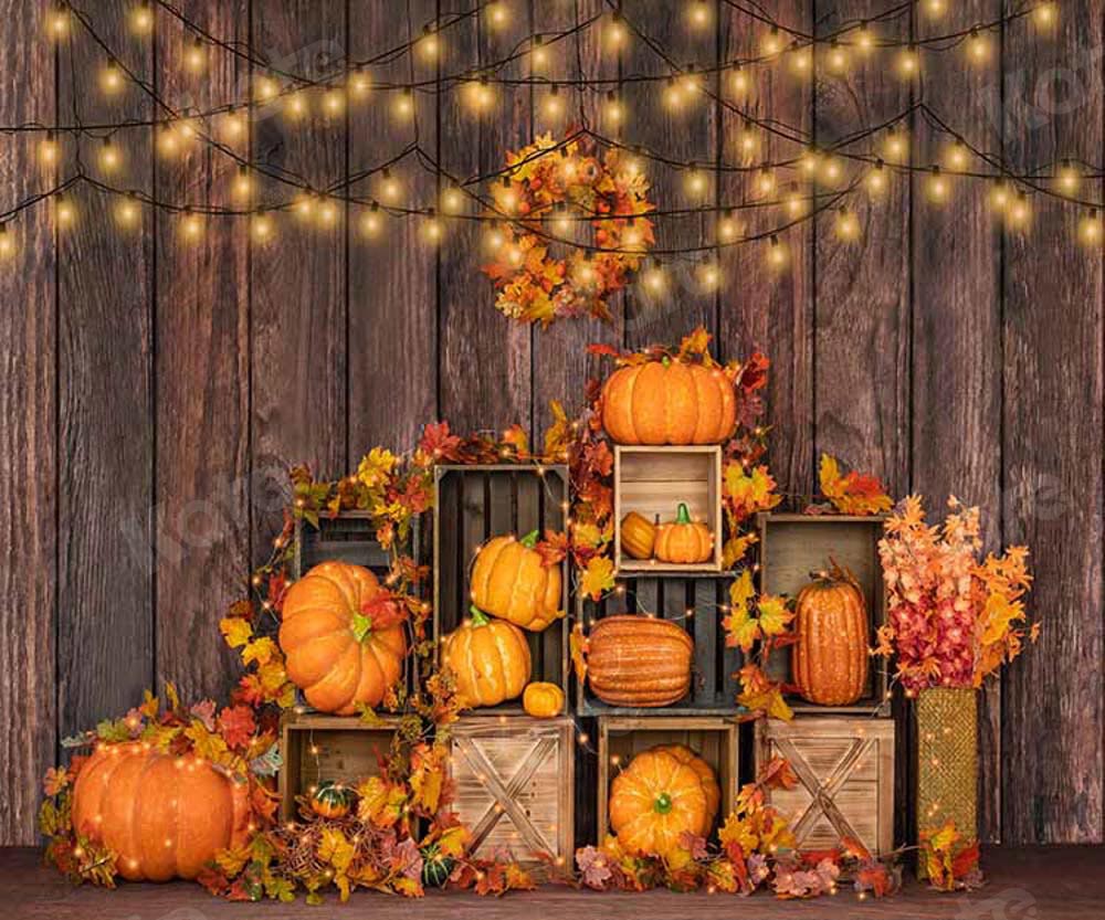 Kate Pumpkin Backdrop Fall Lights Designed by Emetselch