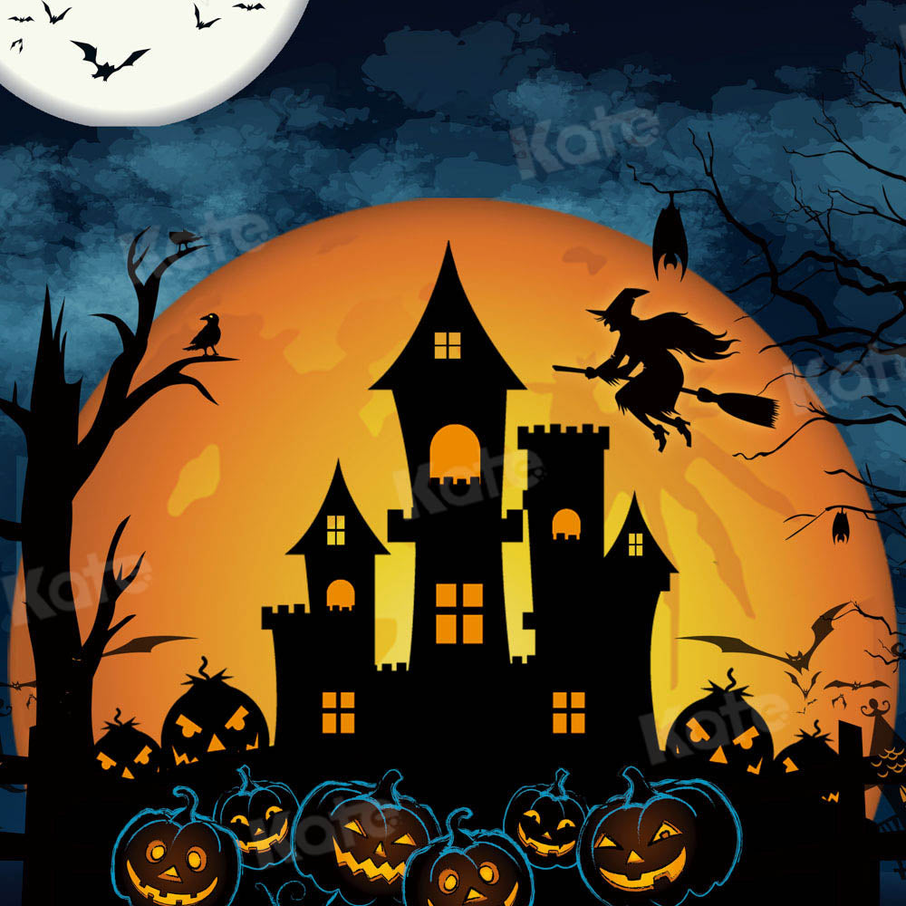 Kate Halloween Night Backdrop Castle Designed by Chain Photography
