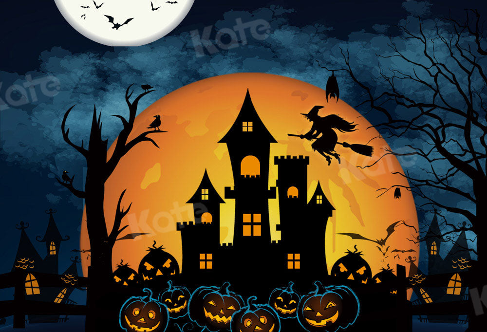 Kate Halloween Night Backdrop Castle Designed by Chain Photography