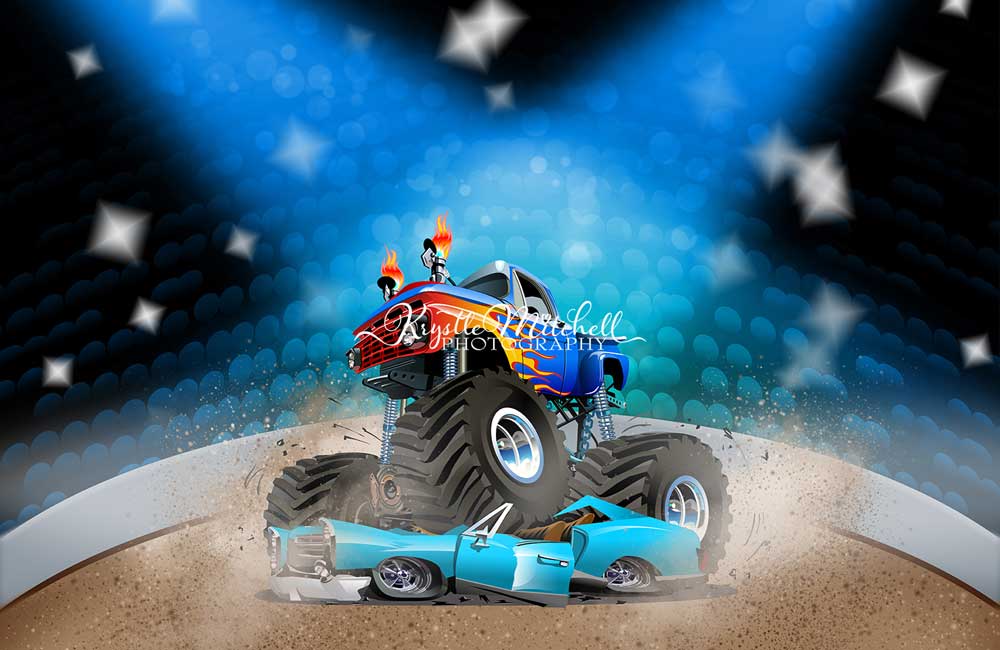 Kate Competition Backdrop Monster Truck Designed By Krystle Mitchell Photography