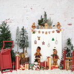 Kate Christmas Gifts Backdrop Snow Winter for Photography