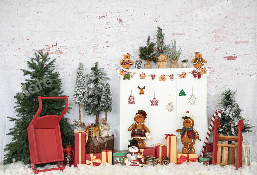Kate Christmas Gifts Backdrop Snow Winter Designed by Emetselch