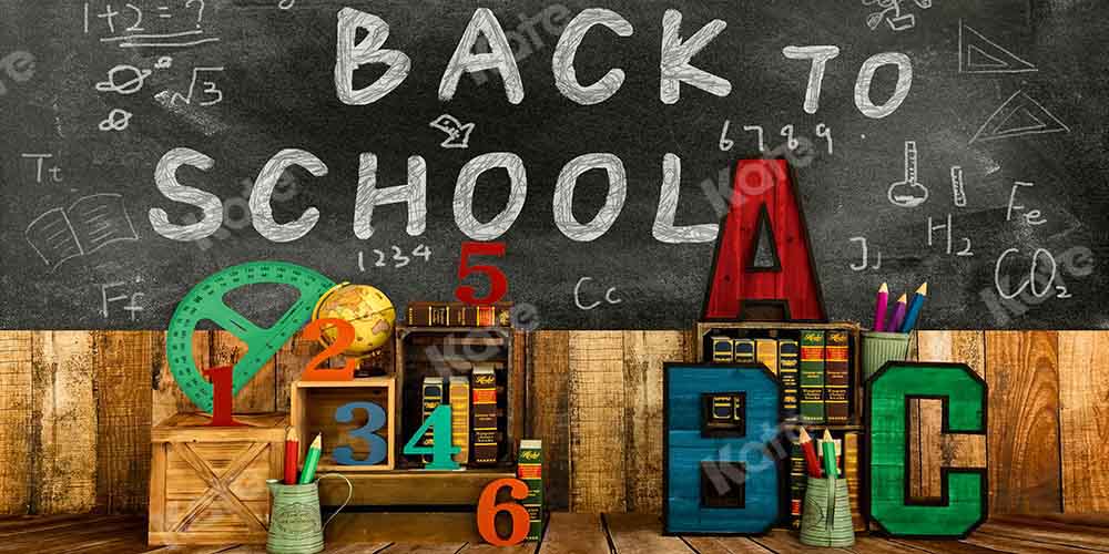 Kate Back To School Backdrop Blackboard Stationery Designed by Emetselch