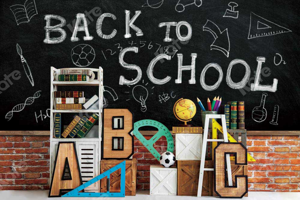 Kate Back To School Backdrop ABC Blackboard Designed by Emetselch