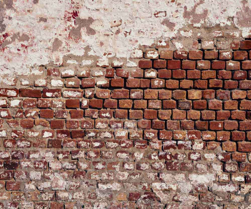 Kate Retro Old Backdrop Red Brick Wall Designed by Kate Image
