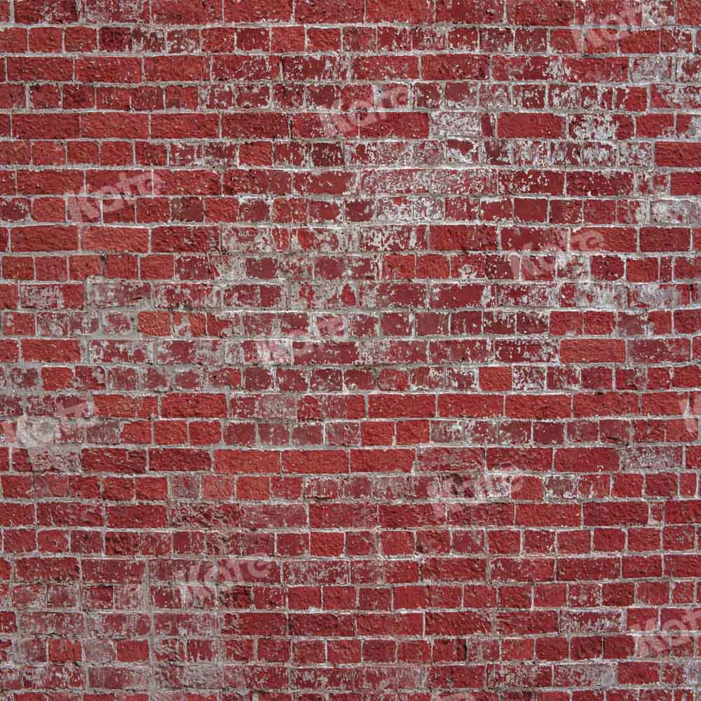 Kate Retro Brick Backdrop Red Old Wall Designed by Chain Photography