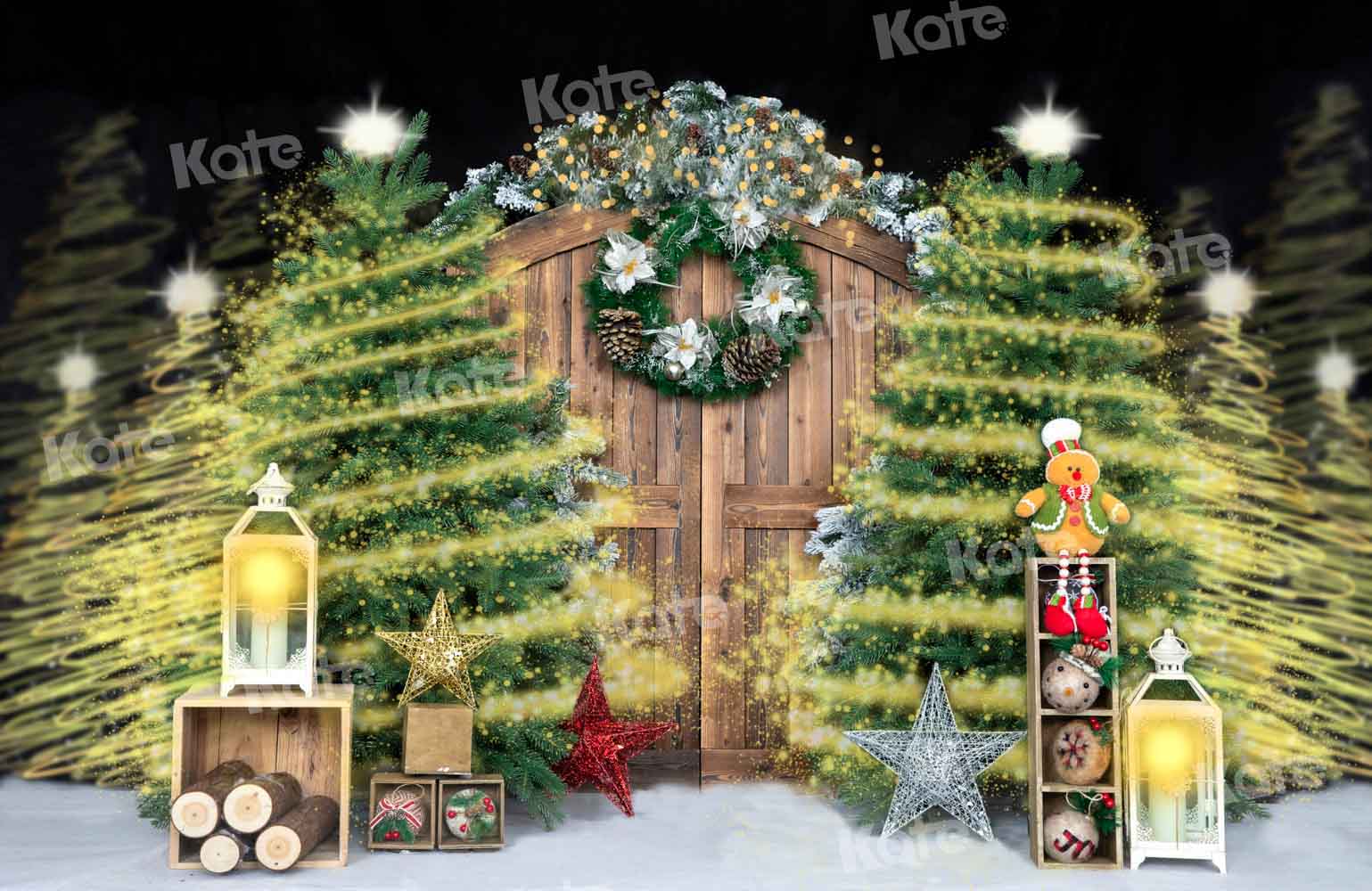 Kate Christmas Gorgeous Backdrop Barn Door Designed by Emetselch