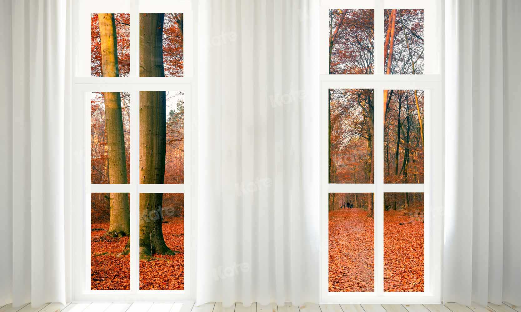Kate Fall Forest Door Background for Photography Designed by Chain Photography