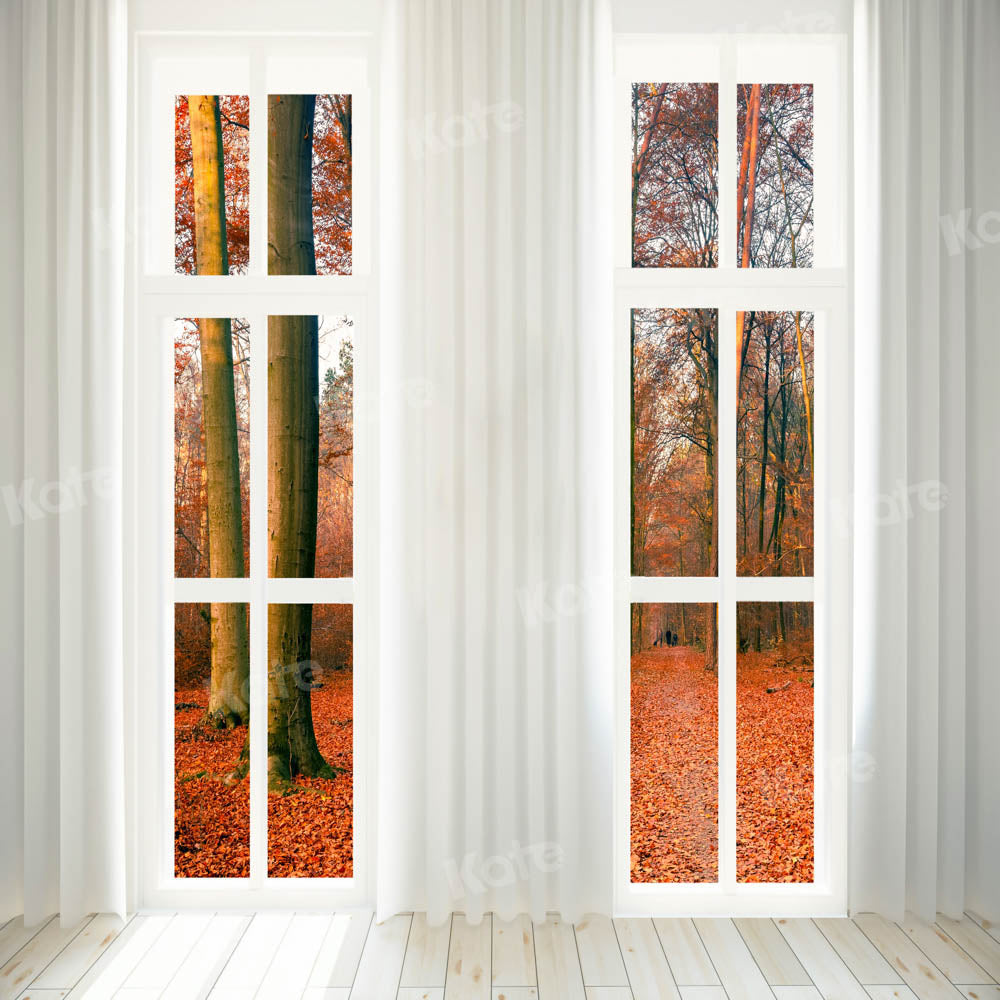 Kate Fall Forest Door Background for Photography Designed by Chain Photography