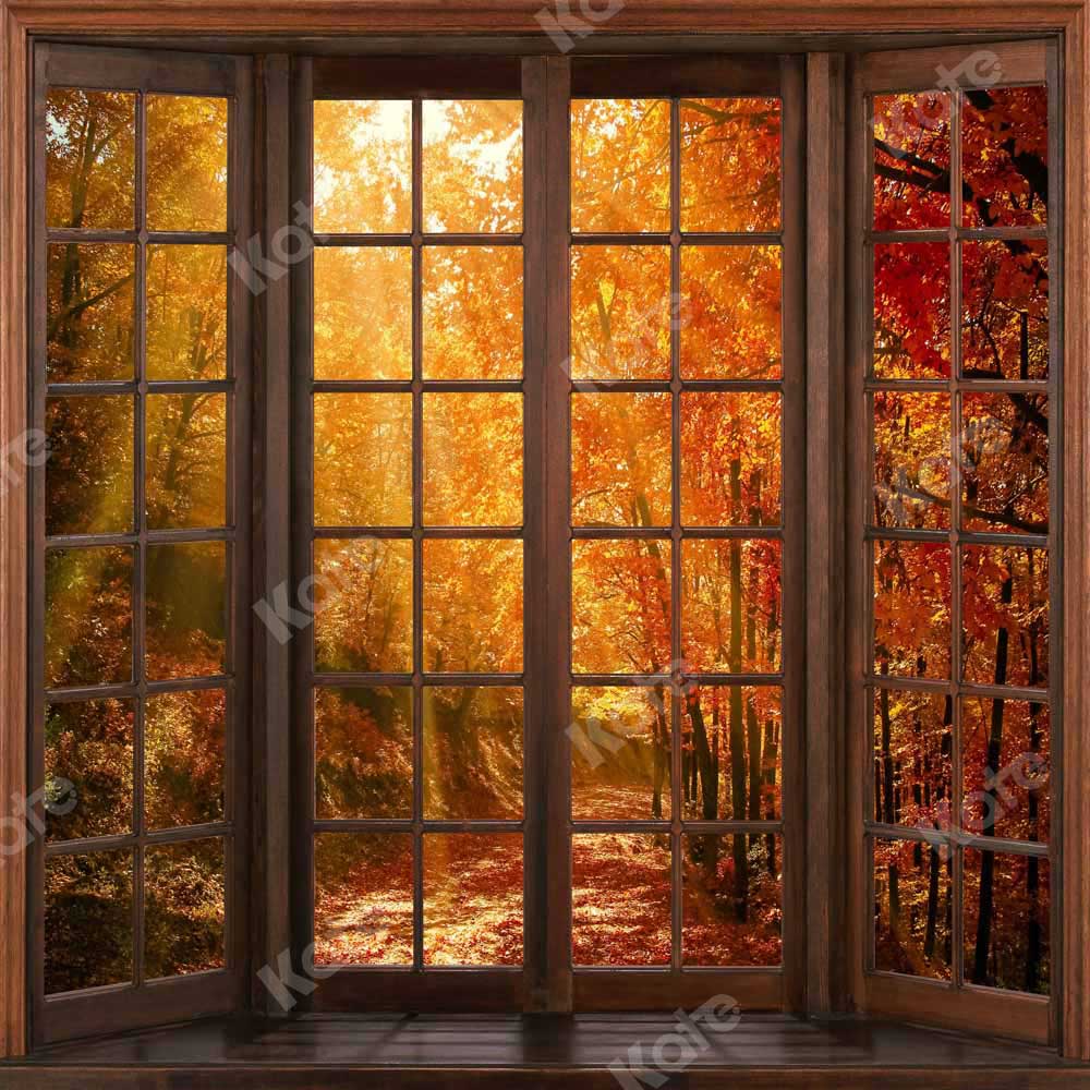 RTS Kate Fall Fallen Leaves Backdrop Outside for Photography(Clearance US only)