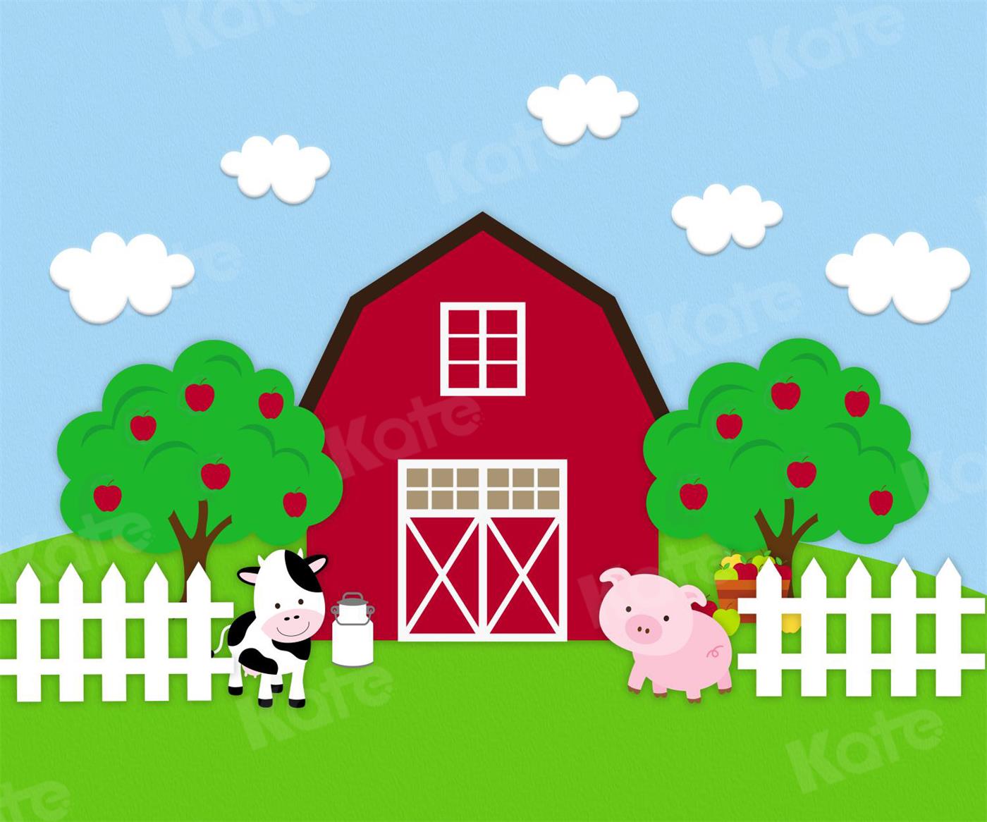 Kate Farm Animals Backdrop for Photography