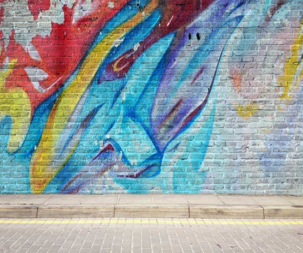Kate Graffiti Wall Backdrop Watercolor for Photography