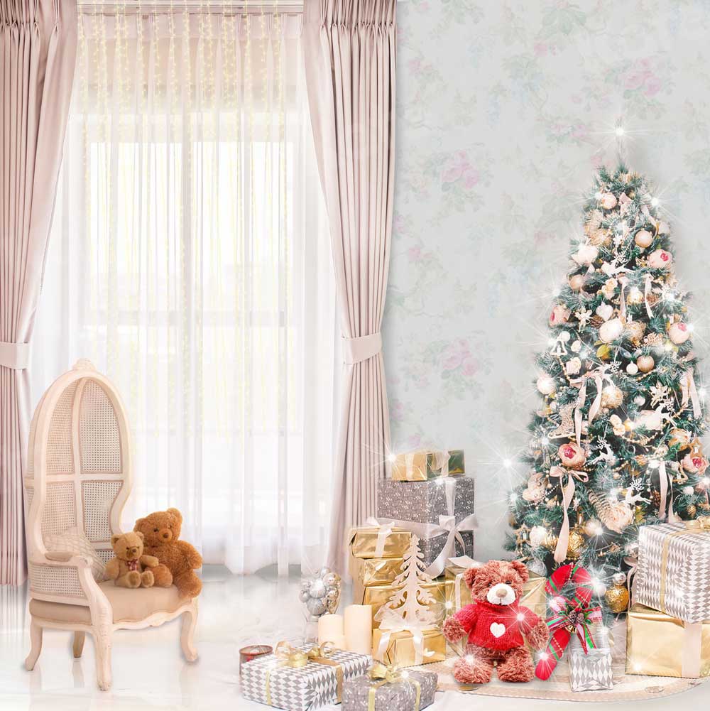 Kate Christmas Gifts Backdrop Pink for Photography