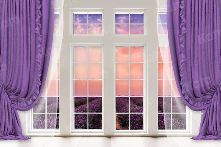 Kate Window Purple Curtain Backdrop Lavender for Photography