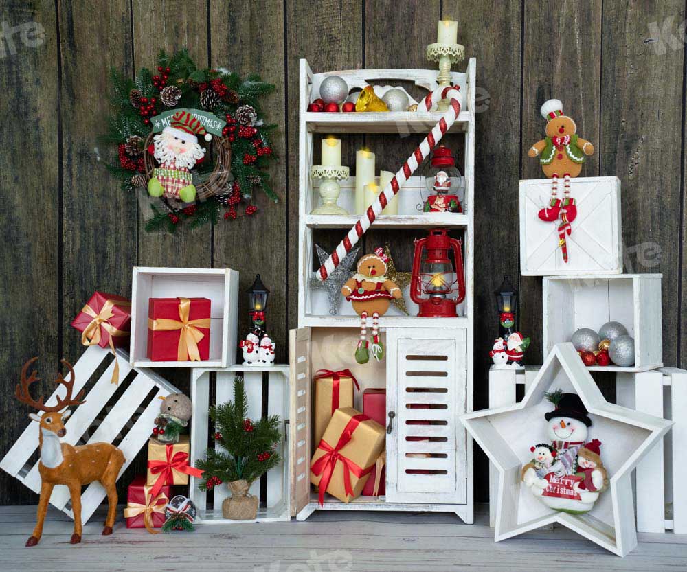 Kate Christmas Gifts Backdrop Wreath Shelf Designed by Emetselch