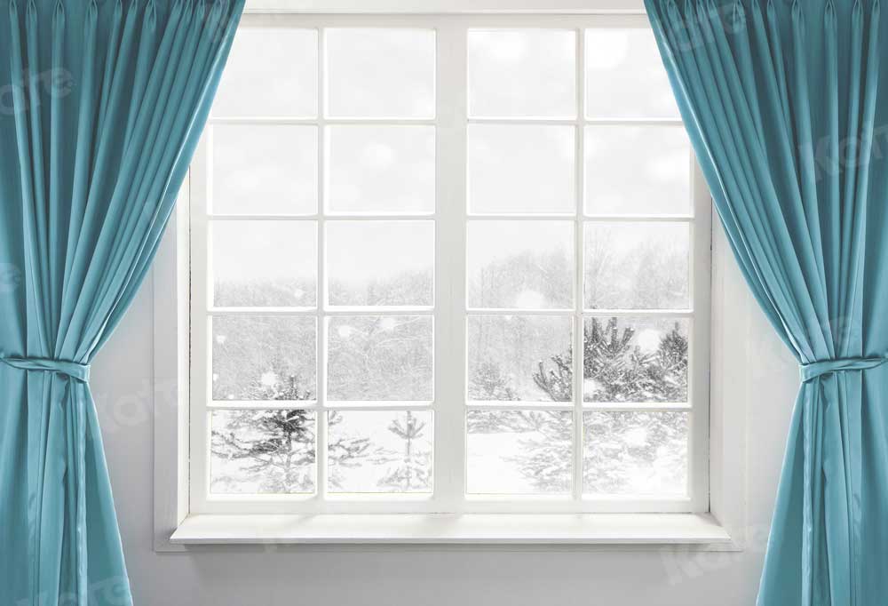 Kate Window Indoor Backdrop Winter Snow for Photography