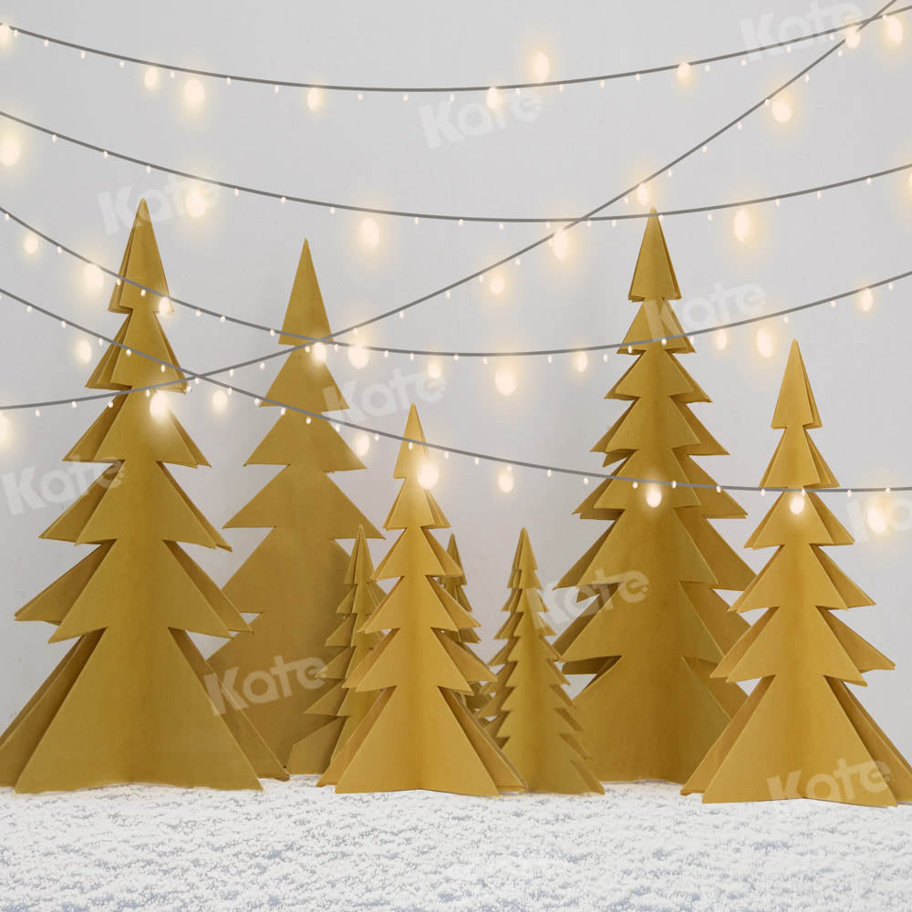 Kate Christmas Trees Backdrop Winter Snow Light Designed by Emetselch