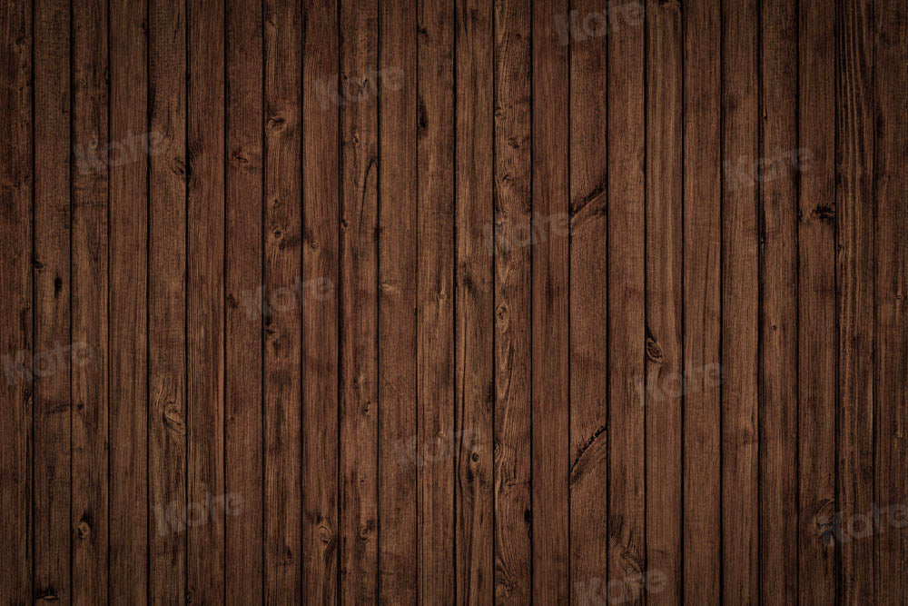 Kate Retro Wood Backdrop Old Dark Brown Designed by Chain Photography