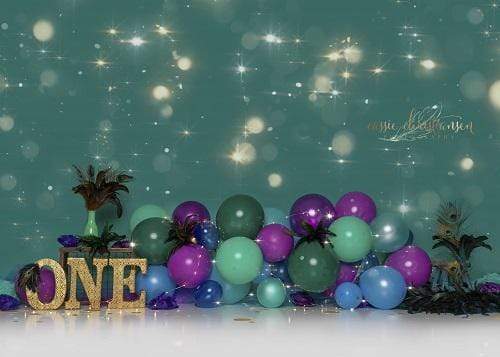 Katebackdrop鎷㈡綖Kate 1st Birthday Balloons Bokeh Backdrop for Photography Designed by Cassie Christiansen Photography